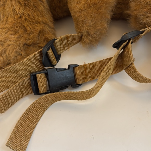 VTG Robert Small 1984 House Of Hull Plush Faux Fur Golden Brown Bear Backpack - Picture 2 of 10